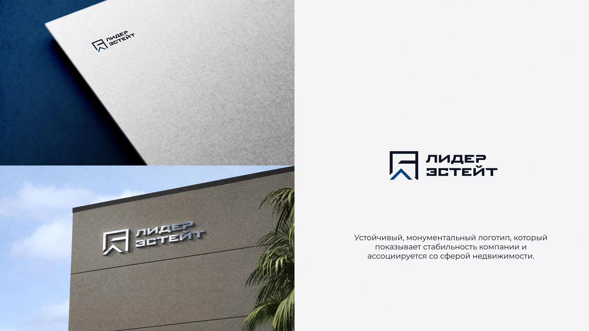 Разработка логотипа агентства недвижимости «Лидер Эстейт» в Бокситогорске